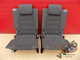 VW Touran 2003-10 Rücksitze Klappsitze Satz links rechts dunkelgrau 3. Reihe