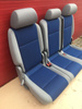 Seat rear bench double VW Caddy second row blue grey