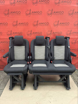 Ford Transit Custom Kombi Sitz 2+1 Einzelsitz Sitzbank Sitze ECKO Beige Armlehne