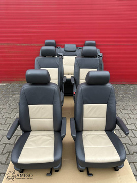 VW T5 T6 Multivan Zestaw Fotele przednie tylne Kanapa trzyosobowa