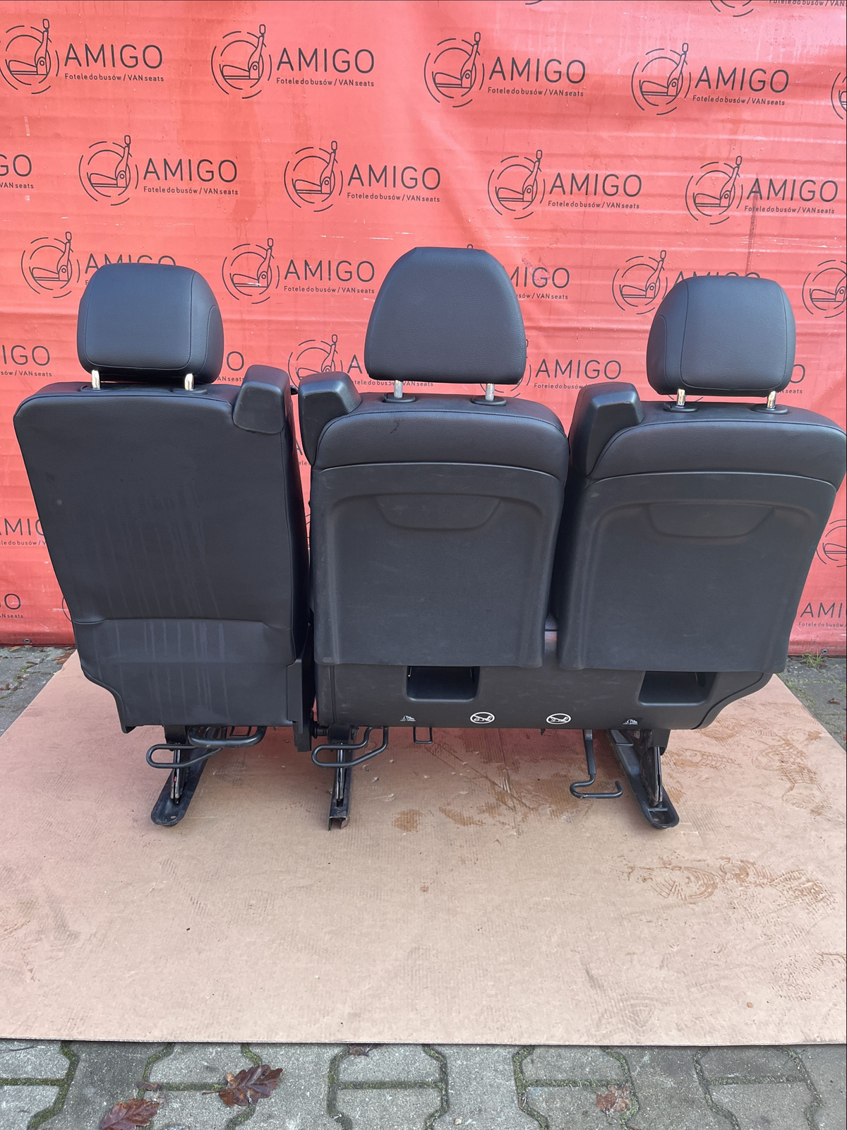 Kanapa dwuosobowa tylna + koziołek UK Mercedes Vito V W447