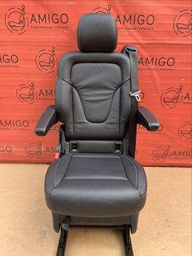 Mercedes V-Klasse W447 Schwarz Lugano Leather Einzelsitz Hinten