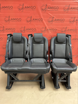 Sitzbank 2+1 Ford Transit Custom 2013-2023 Rücksitze Doppel-Einzelbank RHD