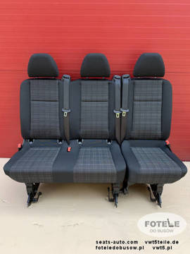 Kanapa dwuosobowa tylna + koziołek UK Mercedes Vito V W447