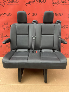 MB Sprinter W907 Kanapa dwuosobowa z podłokietnikami tylna fotel Artico skaj