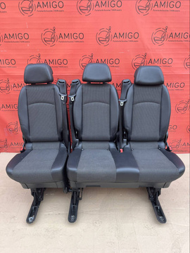 Kanapa dwuosobowa tylna + koziołek 2+1 Mercedes Viano Vito W639