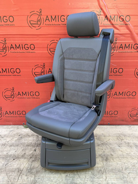 VW T6.1 California Drehsitz Multivan Sitz Hinten Einzelsitz Palladium Art Velour T5