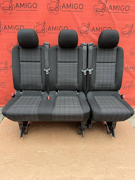 Kanapa dwuosobowa tylna + koziołek UK Mercedes Vito V W447