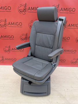 VW T5 Sitz Multivan Hinten Drehsitz Einzelsitz Grau Leder ISOFIX T6