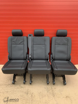Kanapa VW T6 T5 Transporter SKÓRA 3x pojedynczy fotel
