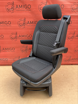 VW T6 T6.1 Drehsitz Multivan Sitz Hinten Einzelsitz Schwarz titan JOIN T5