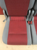 Seat rear bench double VW Caddy second row red grey