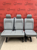 VW T5.1 T5 SET Sitzbank hinten Doppel Einzelsitz Grau 2. Reihe + Gurte Halterungen Isofix RHD