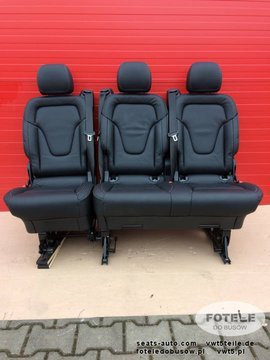 MERCEDES W447 V Klasse Hinten Sitze Sitzbank sitz Leder Schienen Lugano Vito 447