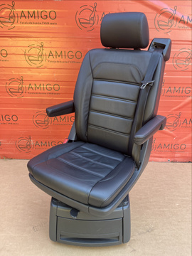 Seat VW T6 Multivan Caravelle black leather titan swivel rear t5