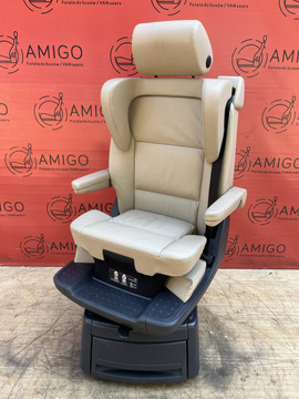 VW T5 Multivan Sitz Einzelsitz Drehsitz Kindersitze Leder Dessert beige T6