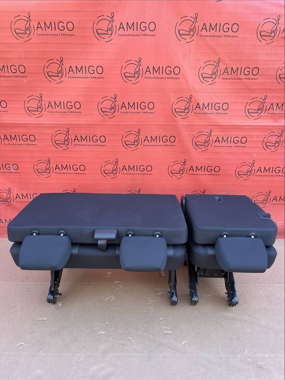 Bench rear triple seat VW T6.1 T6 T5 Transporter BRICKS single + double RHD