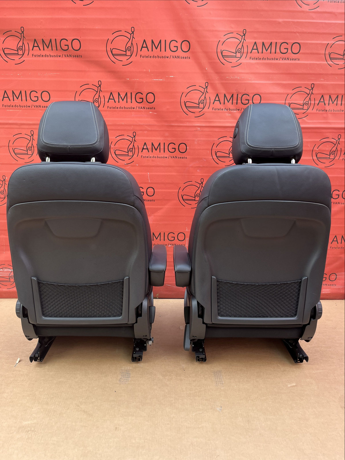 Front Seat Mercedes Vito W447 driver passenger 2014-2024 armrests Lugano Leather