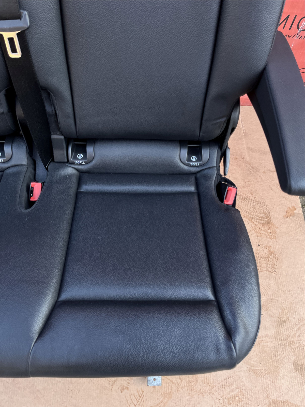 Kanapa dwuosobowa tylna + koziołek fotel skaj Mercedes Vito V W447