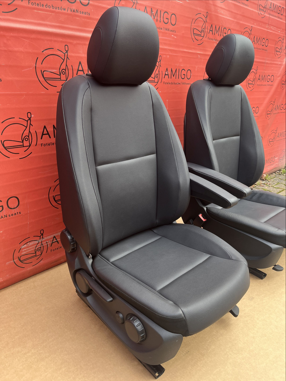 Seat Mercedes Vito W447 driver passenger 2014-2025 armrest adjustments Leatherette